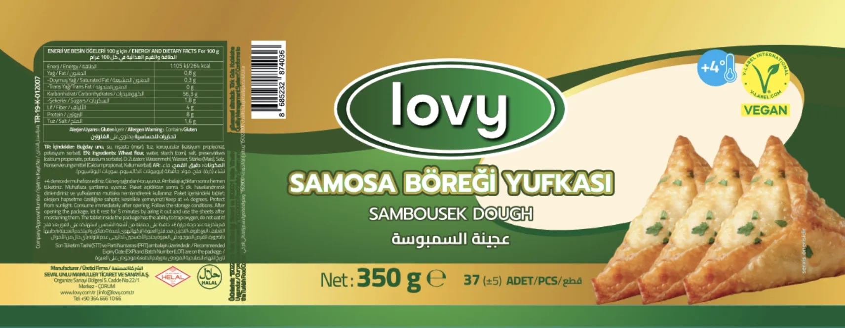 Samosa (Muska) Böreği Yufkası